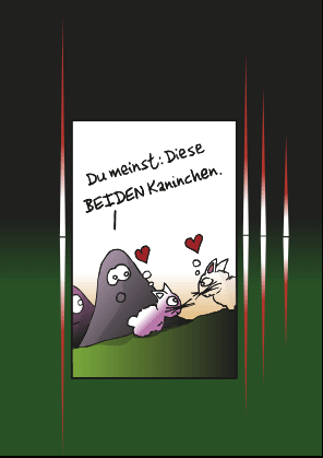 Oster-Karte, Fr&uuml;hlingserwachen, Kaninchen, Nachwuchs, die Zeit vergeht