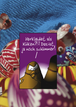Oster-Postkarte, Postkarte Ostern, Oster-Comic - klicken f&uuml;r Vorschau